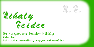 mihaly heider business card